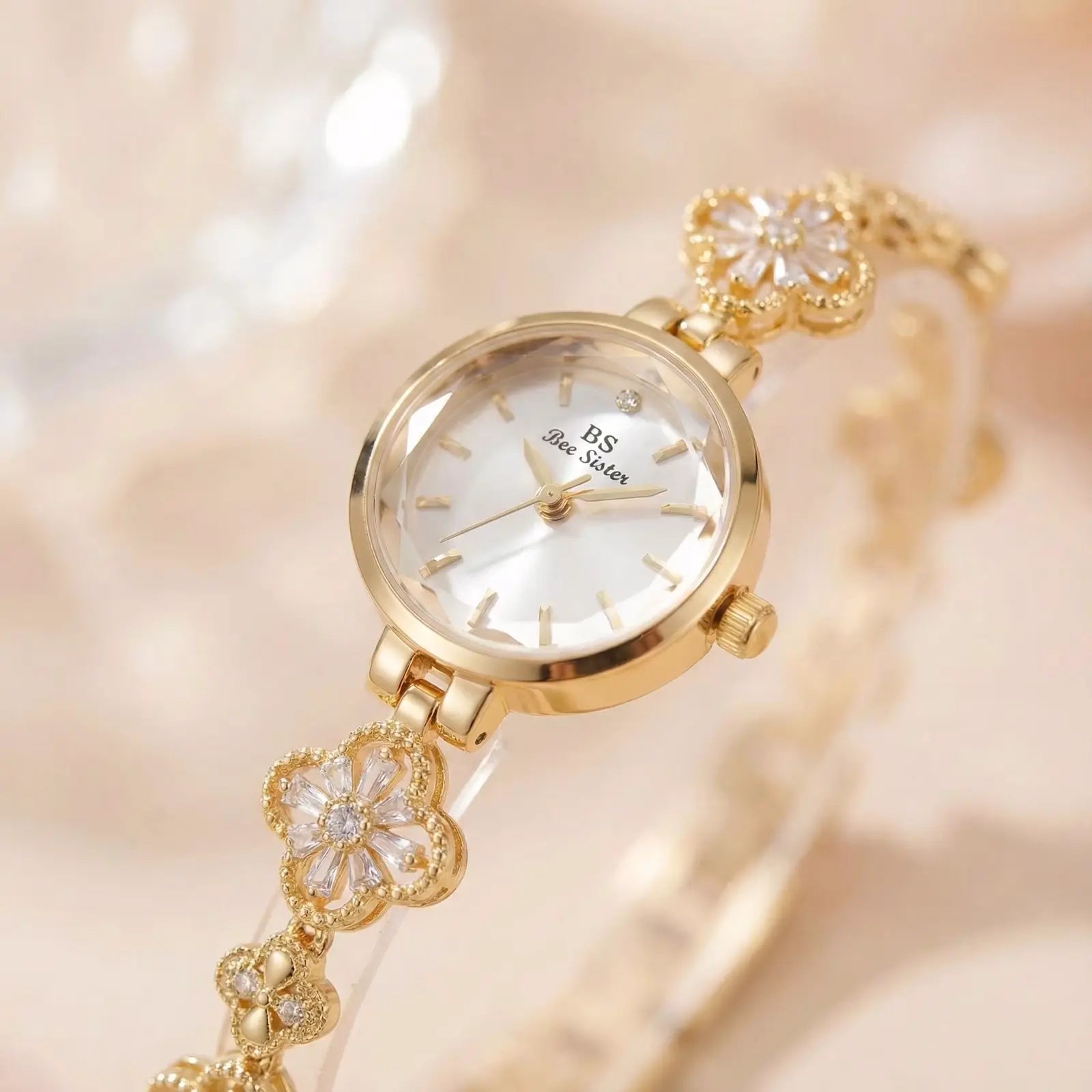 Luna Flora Crystal Blossom Bracelet Watch