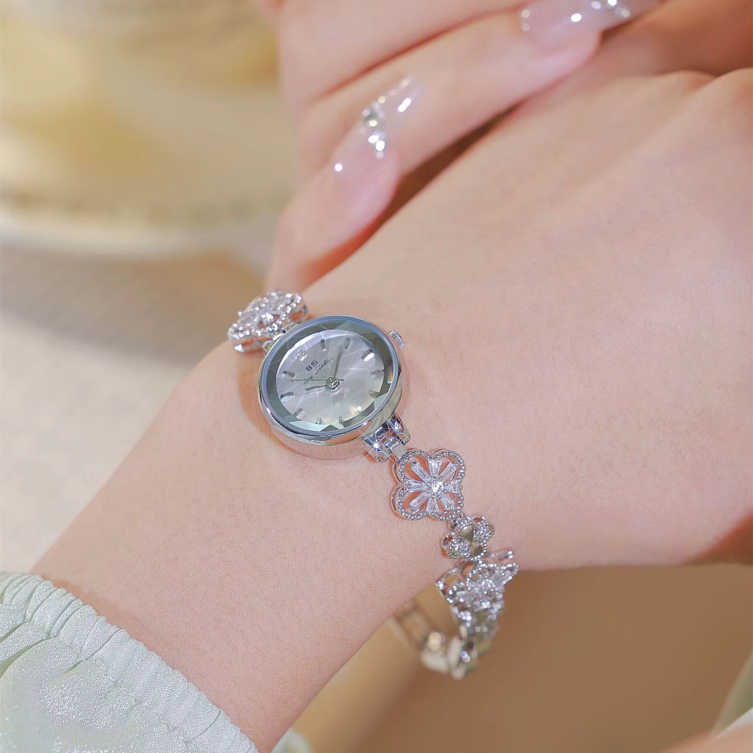 Luna Flora Crystal Blossom Bracelet Watch 2