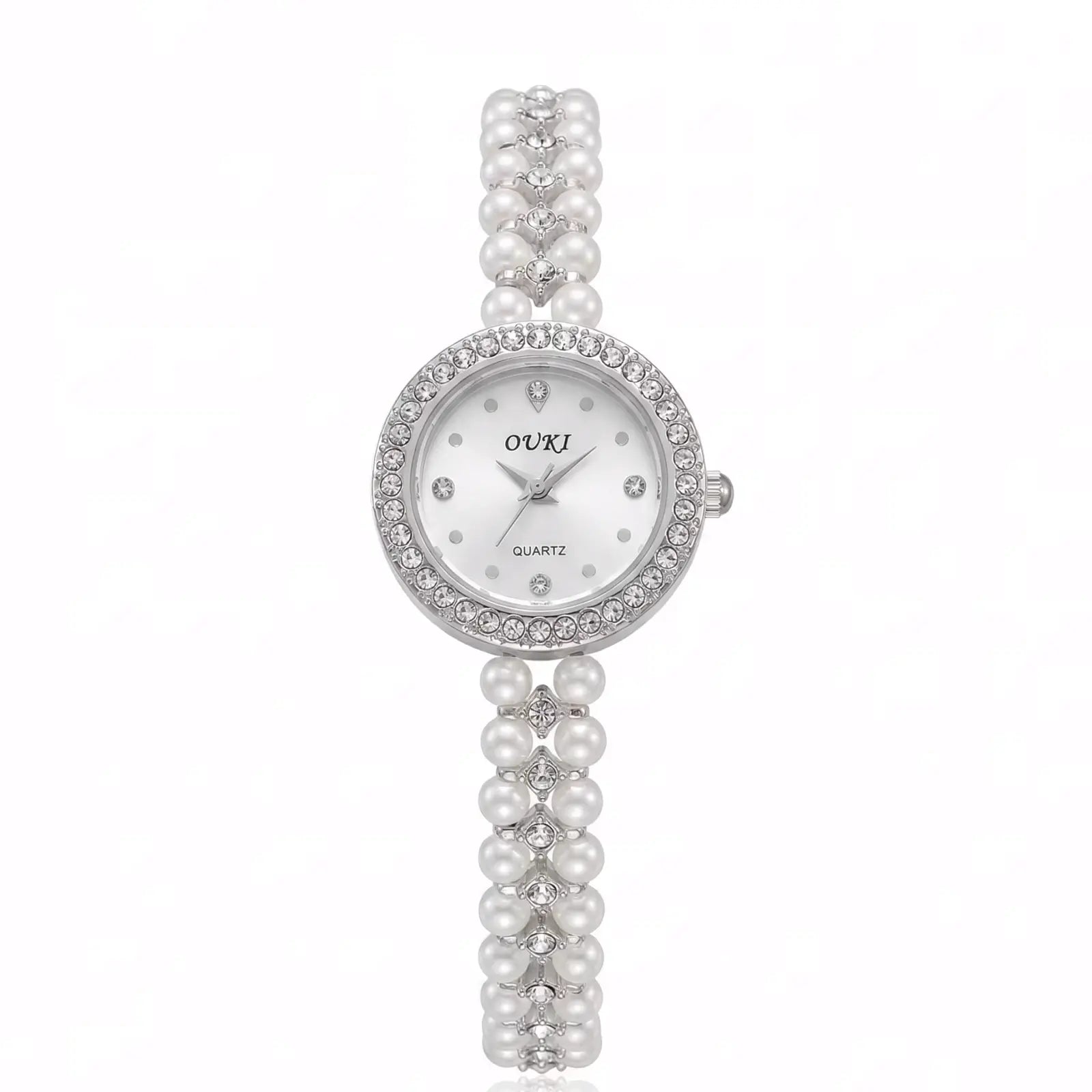 Liana Elegant Pearl Bracelet Watch
