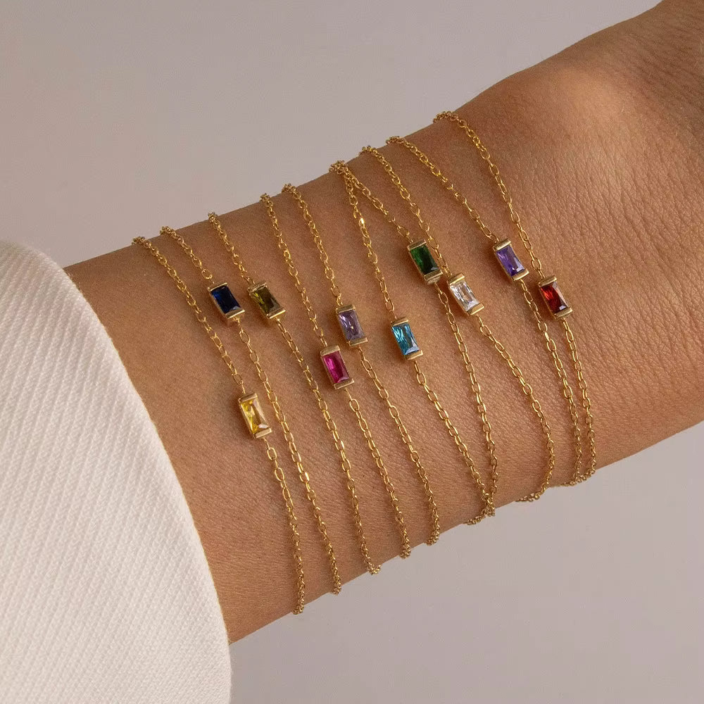 Aurielle Birthstone Chain Bracelet 3