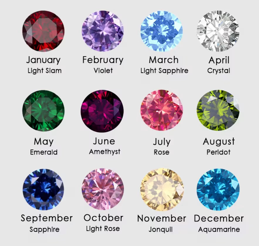 Luviera Crystal Birthstone Necklace Gold