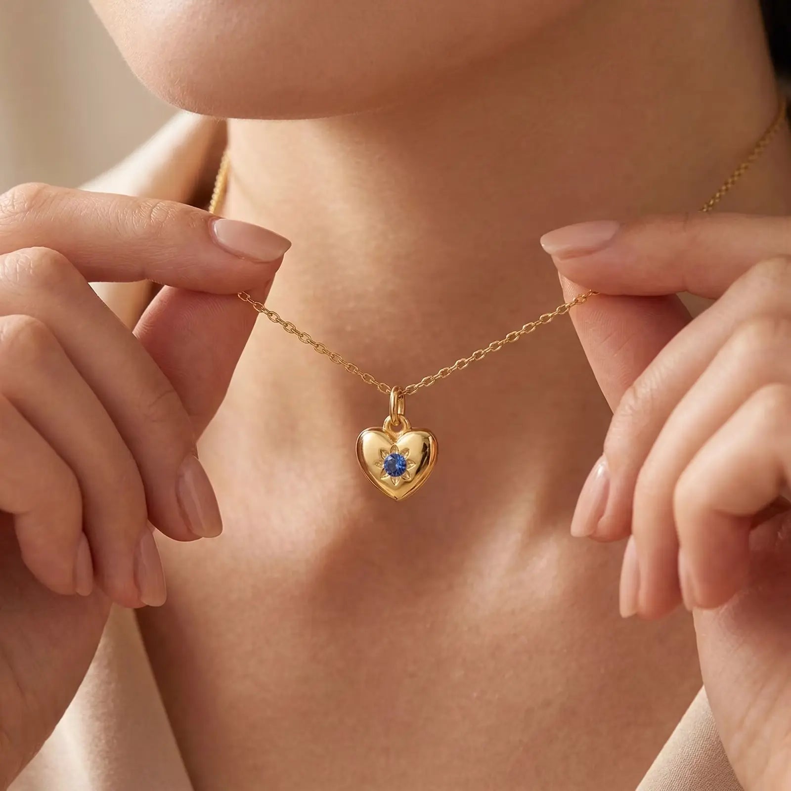 Luviera Crystal Birthstone Necklace Gold1