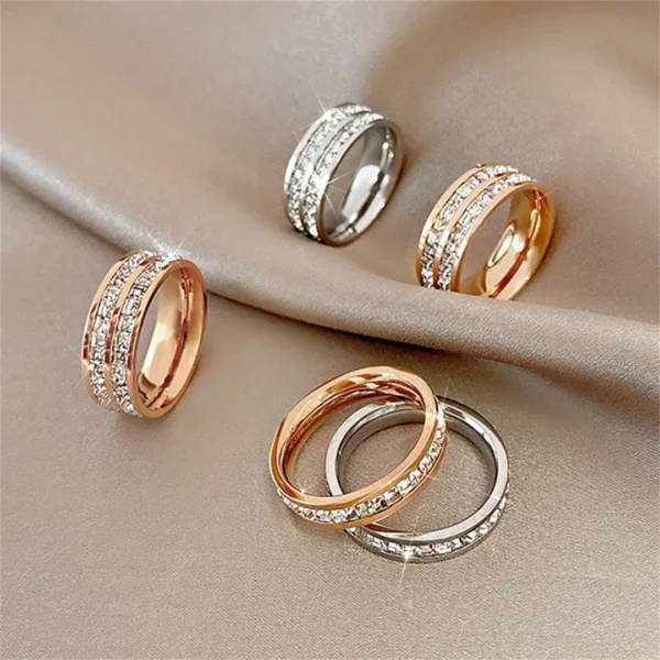 Rose Gold Zircon Ring 2