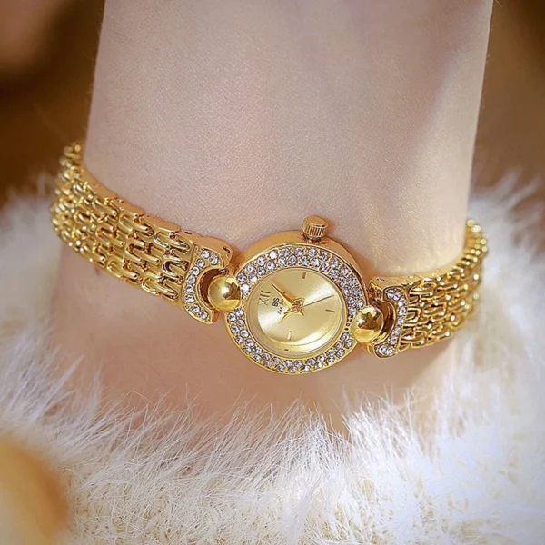 Aurora Gold Rhinestone Bracelet Watch 2