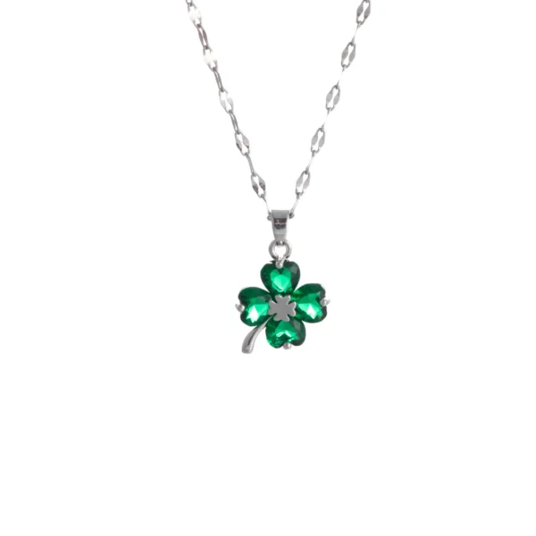 CloverGlow Elegant Four Leaf Necklace