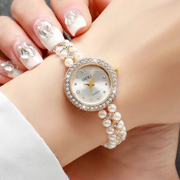 Aurora Pearl Luxury Pearl & Crystal Women’s Watch 2