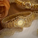 Aurora Gold Rhinestone Bracelet Watch
