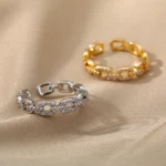 Elara Twist Chain Ring