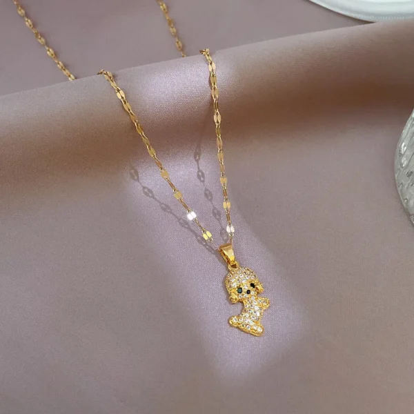 Bella Puppy Love Rhinestone Necklace 1