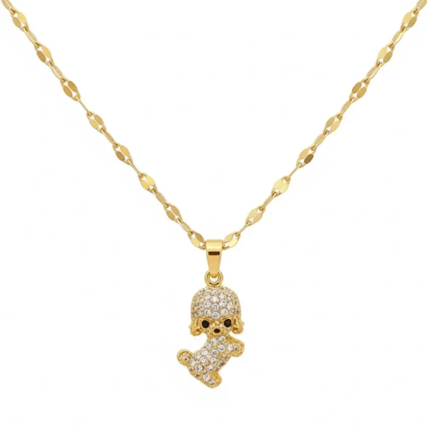 Bella Puppy Love Rhinestone Necklace