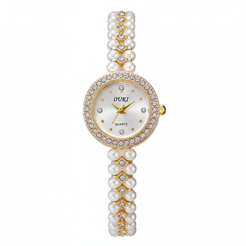 Liana Elegant Pearl Bracelet Watch