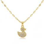 Lucky Duck Vergoldet mit Zirkonia