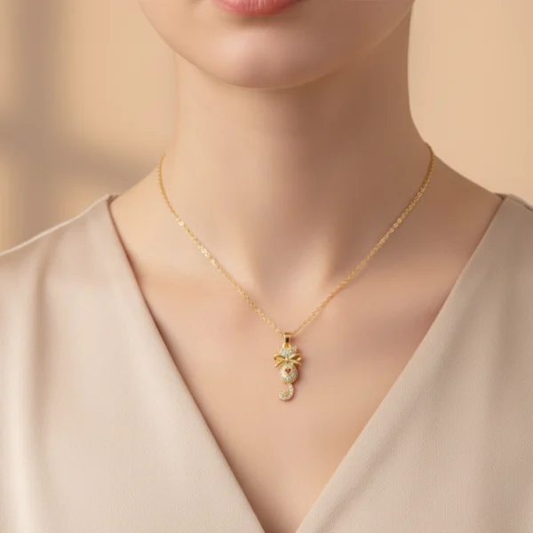Luna Cat Gold Necklace