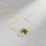 Ocean Heart Gold Dolphin Necklace