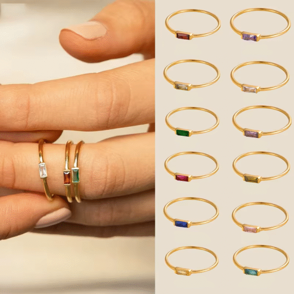 Baguette Birthstone Ring