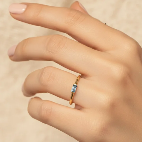 Baguette Birthstone Ring