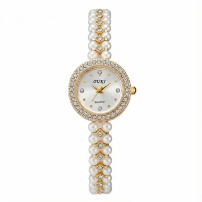 Liana Elegant Pearl Bracelet Watch