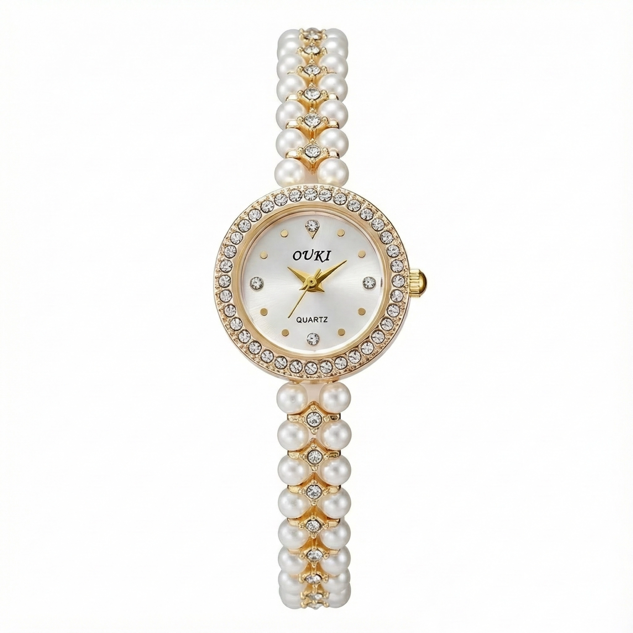 Liana Elegant Pearl Bracelet Watch